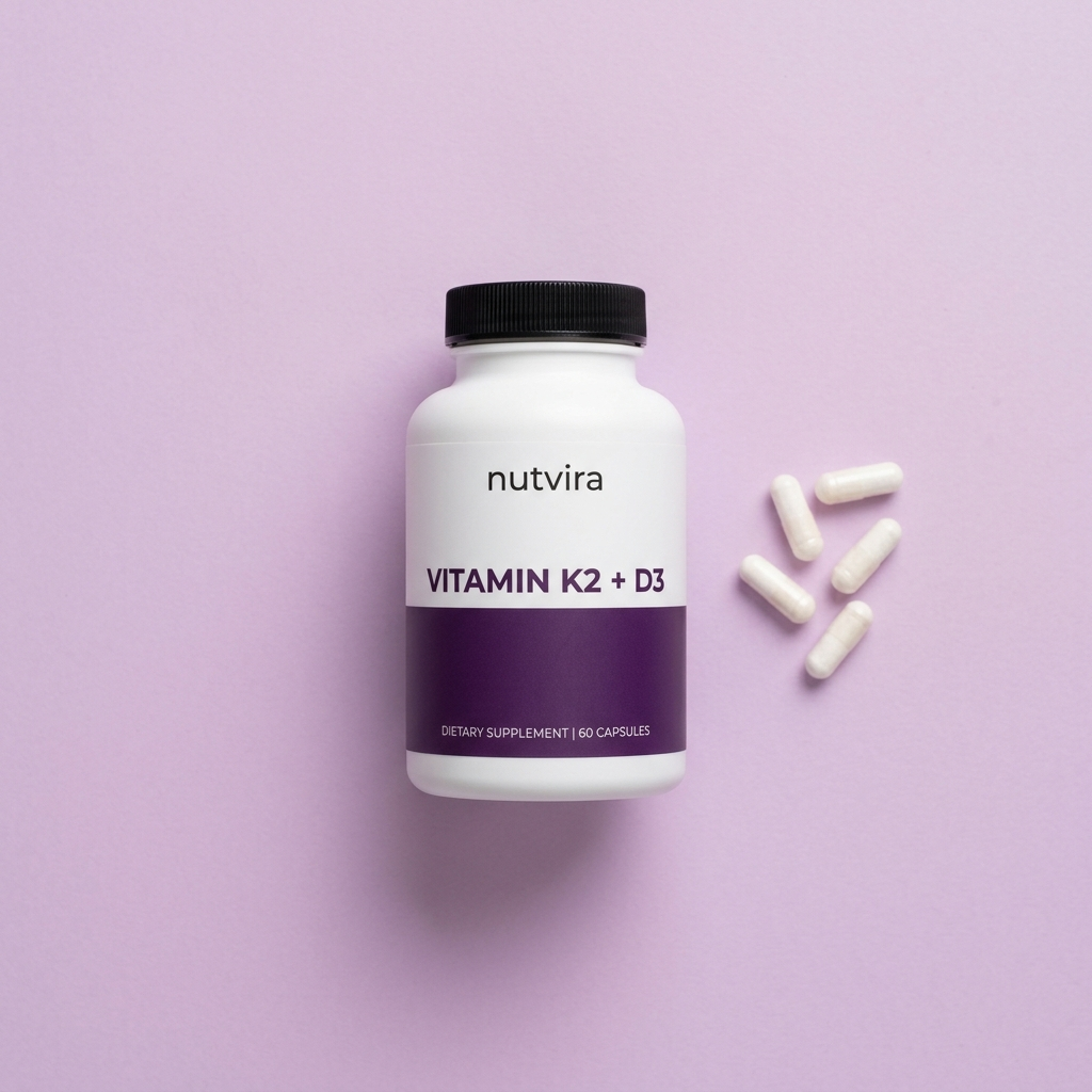 Nutvira Vitamin K2 + D3 flatlay